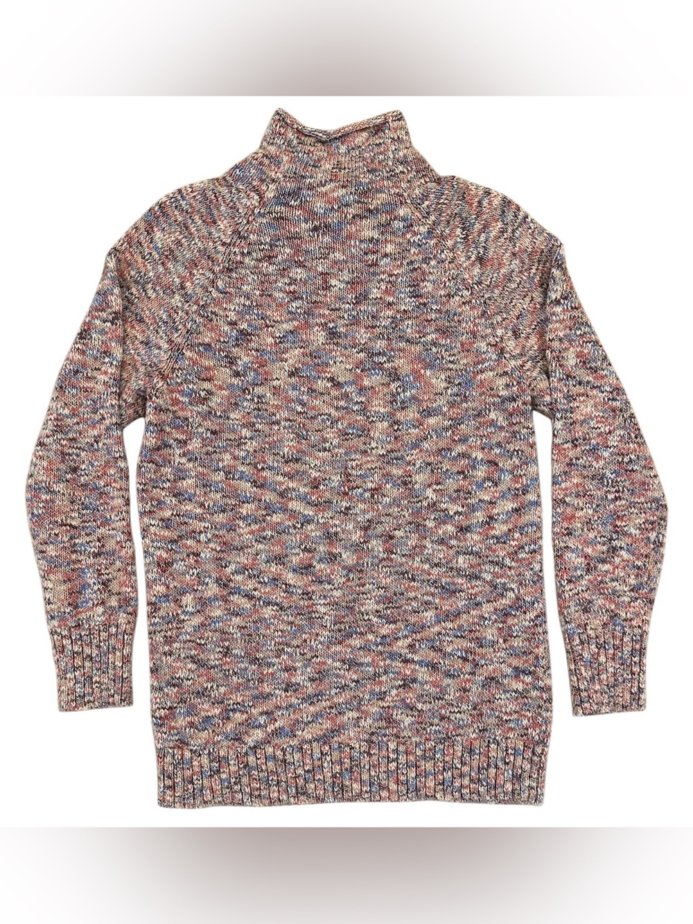 L.L.Bean Marled Cotton Turtleneck Sweater Size Small - Picture 3 of 10